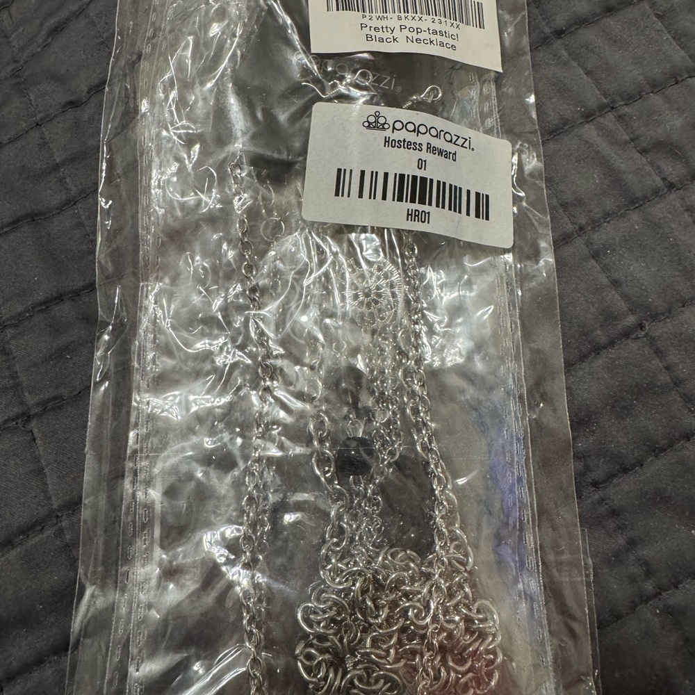 Paparazzi Silver and Black Necklace